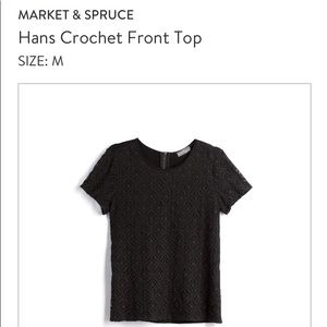 Stitch Fix Market & Spruce Hans Crochet Front Top